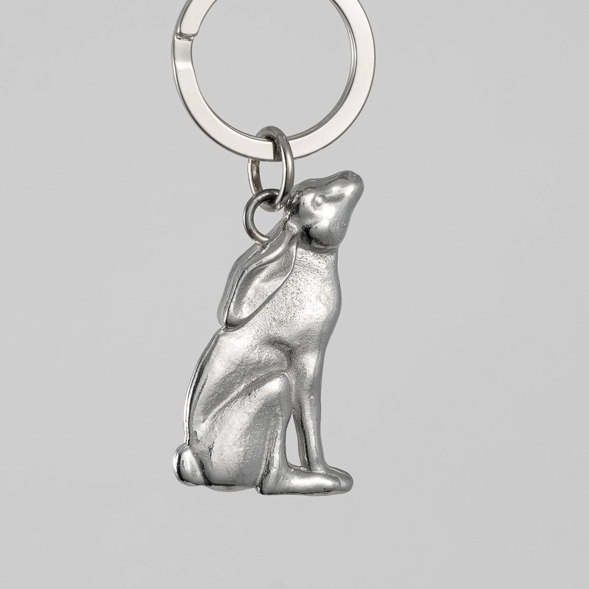 Moon Gazing Hare Key Ring