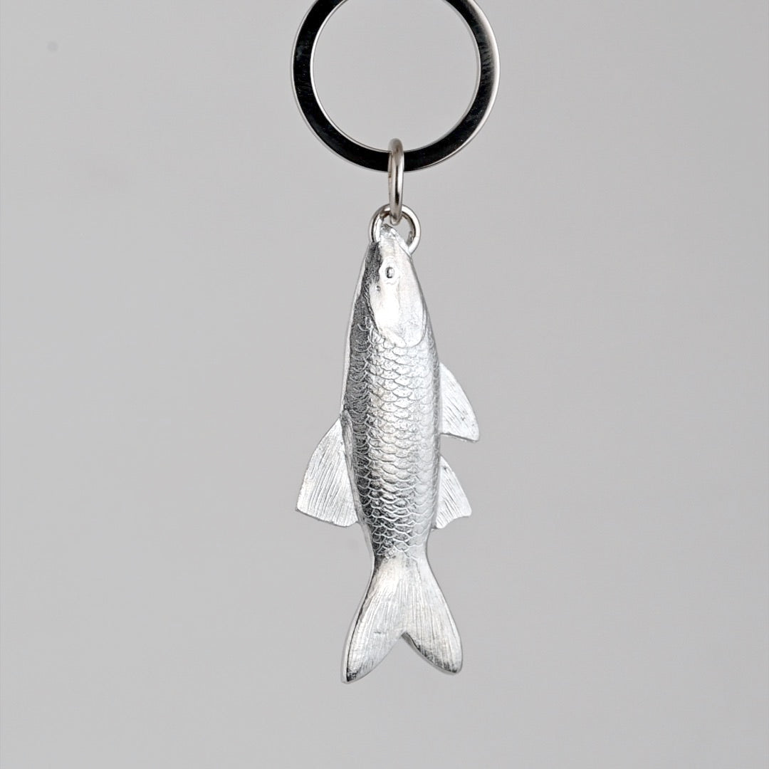 Fis Key Rings Fish Pewter Key Ring - Lancaster and Gibbings