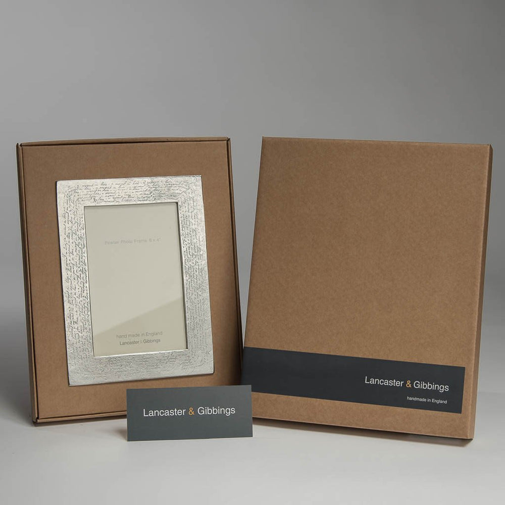 Handwriting Pewter Photo Frame - Lancaster and Gibbings