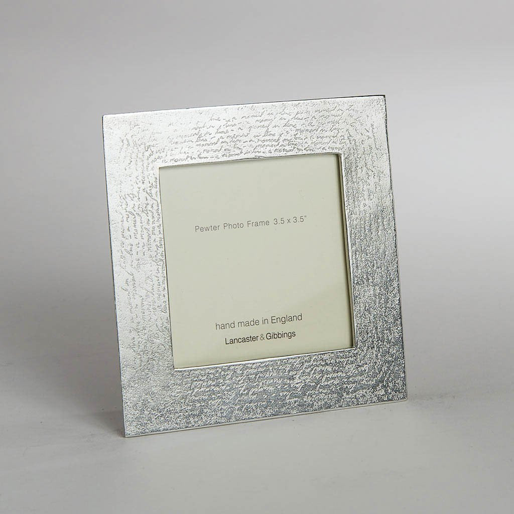 Handwriting Pewter Photo Frame - Lancaster and Gibbings