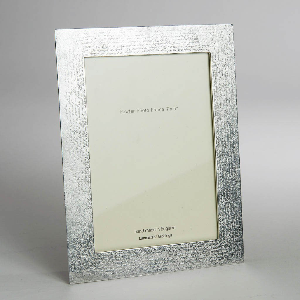 Handwriting Pewter Photo Frame - Lancaster and Gibbings